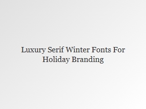 Elegant Serif Winter Fonts for Holiday Branding