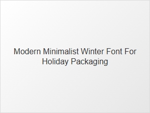 Modern Minimalist Winter Font for Holiday Packaging